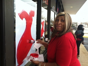 Nicole Smith - painting Go Red