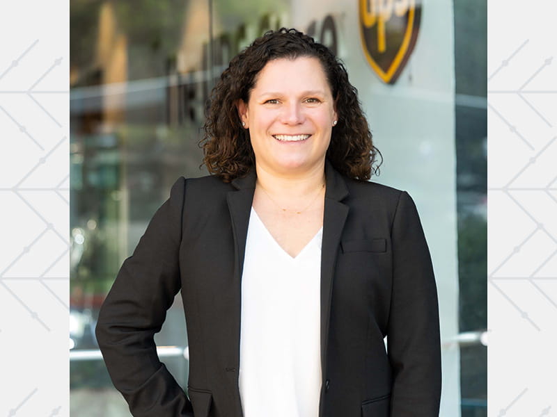 Sarah Casalan outside The UPS Store 