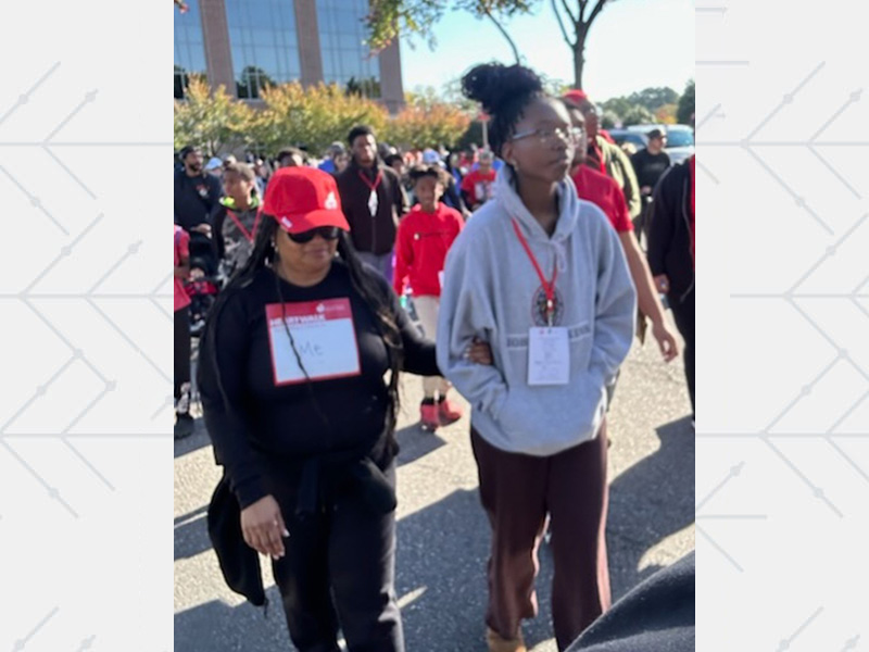 Elizabeth and her granddaughter MJ at the 2024 Heart Walk.