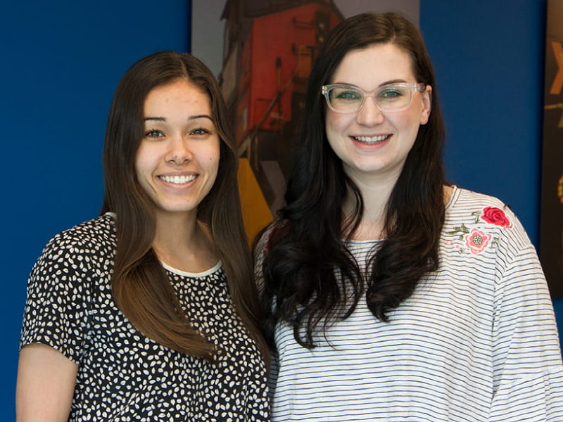 Alex Leary (left) and Vicky King at work in Mt. Laurel, New Jersey. (Photo courtesy of Alex Leary)