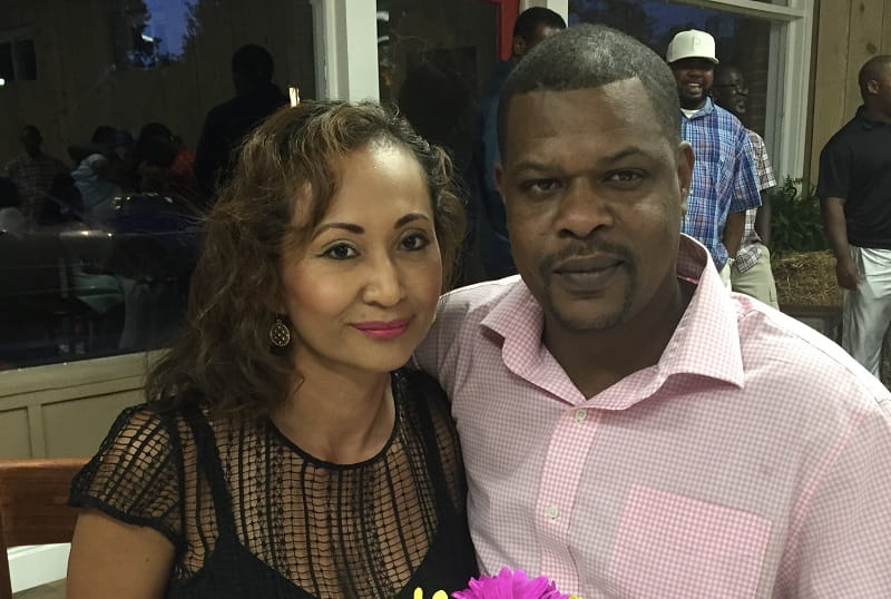 Ritru with her late husband,Anthony Davis.  