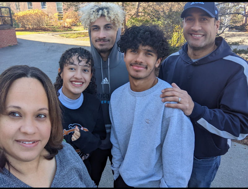 The Cruz family, from left: MiLinda, Jaylisse, Ralph, Julian and Rafaelito. (Photo courtesy of MiLinda Cruz)