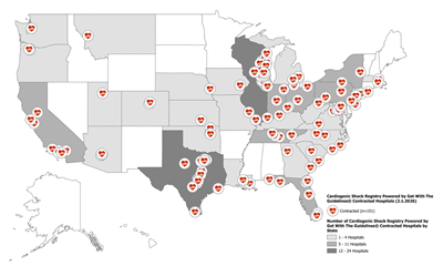 Cardiogenic Shock Registry Participant Map
