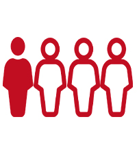 1 in 4 humans icon