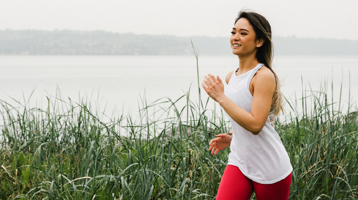 woman jogging