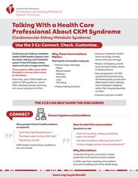 Talking with a healthcare professional about CKM syndrome fact sheet