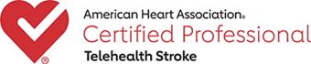 American Heart Association Certified Professional Telehealth Stroke logo