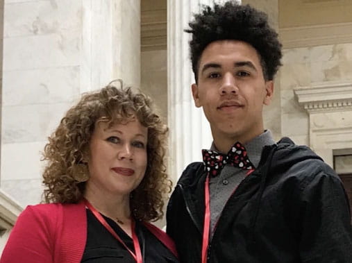Dra - stroke survivor and his mother